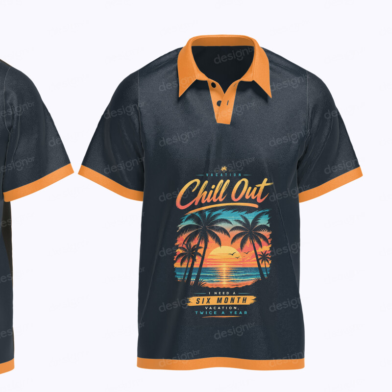 Mockup Camisa Gola Polo PSD Editável