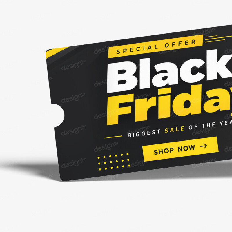 Ticket Mockup PSD Editável