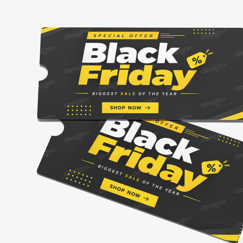 Ticket Mockup PSD Editável