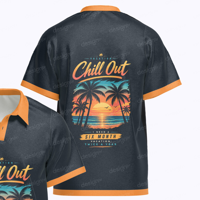 Mockup Camisa Gola Polo PSD Editável