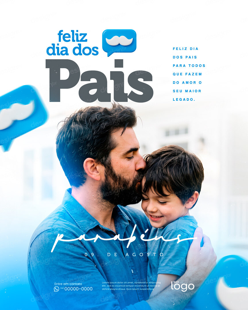 Feliz Dia dos Pais 09 de Agosto Social Media PSD Editável Feliz Dia dos Pais 09 de Agosto Social Media PSD Editável - Social Media - Dia Pais; Pai; Papai; Paizão; Paternidade; Amor...