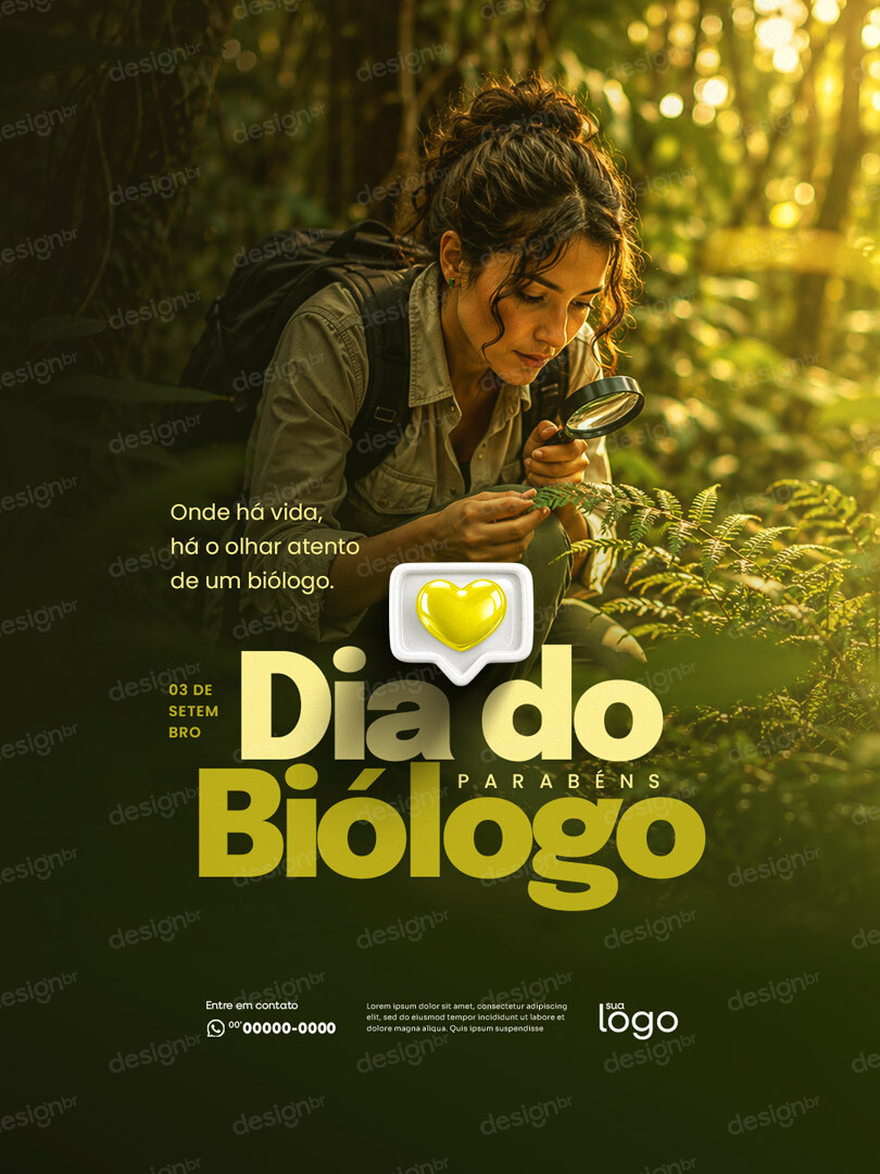 Dia do Biólogo 03 de Setembro Social Media PSD Editável Dia do Biólogo 03 de Setembro Social Media PSD Editável - Social Media - Dia Biólogo; Biologia; Ciência Vida; Natureza; ...