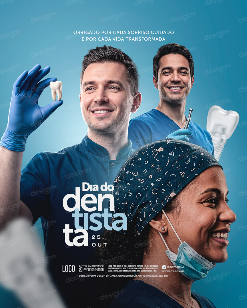 Dia Nacional do Dentista 25 de Outubro Social Media PSD Editável Dia Nacional do Dentista 25 de Outubro Social Media PSD Editável - Social Media - Dia Dentista; Dentista; Odontologia; Clí...