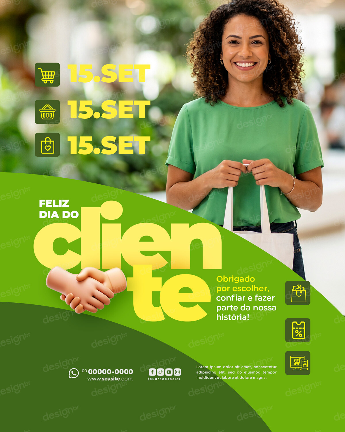 Feliz Dia do Cliente 15 de Setembro Social Media PSD Editável Feliz Dia do Cliente 15 de Setembro Social Media PSD Editável - Social Media - Dia Cliente; Clientes; Homenagem Cliente; C...