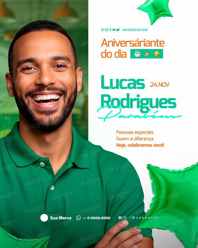 Feliz Aniversário Parabéns Funcionário Social Media PSD Editável Feliz Aniversário Parabéns Funcionário Social Media PSD Editável - Social Media - Aniversário Funcionário; Aniversário; Pa...