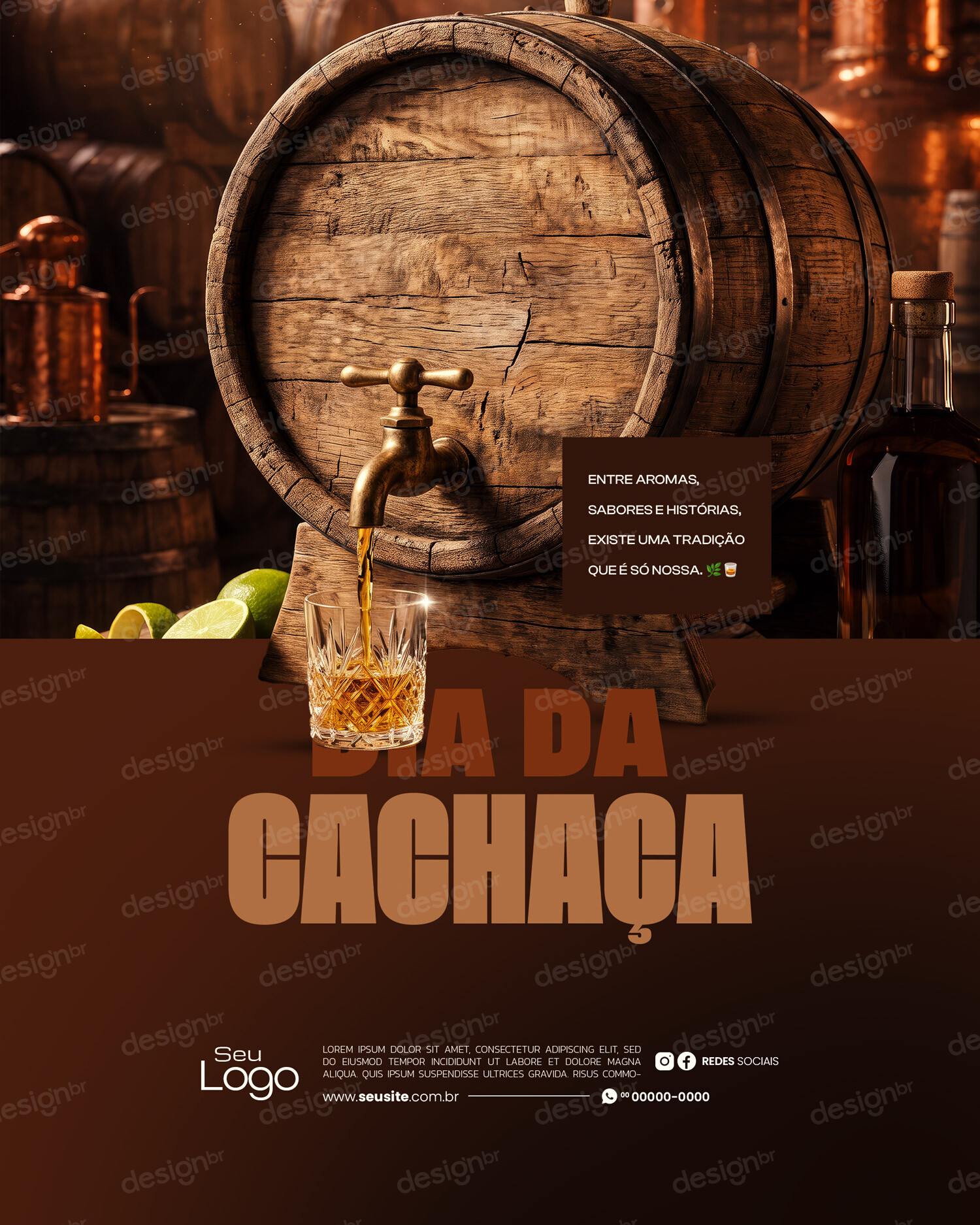 Dia Nacional da Cachaça 13 de Setembro Social Media PSD Editável Dia Nacional da Cachaça 13 de Setembro Social Media PSD Editável - Social Media - Cachaça; Bebida Brasileira; Produção Cac...
