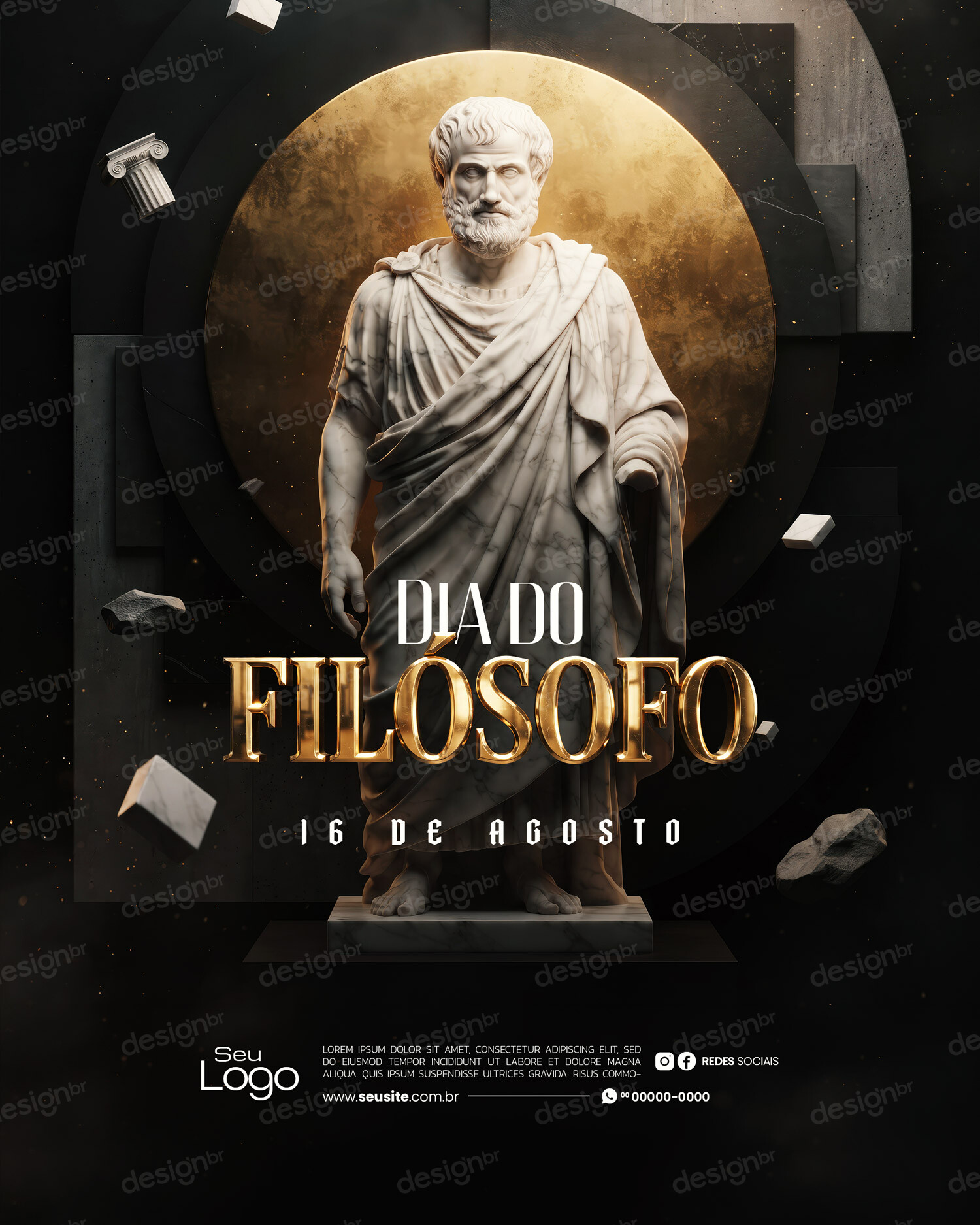 Dia do Filósofo 16 de Agosto Social Media PSD Editável Dia do Filósofo 16 de Agosto Social Media PSD Editável - Social Media - Dia Filósofo; Filósofo; Filosofia; Pensamento; ...