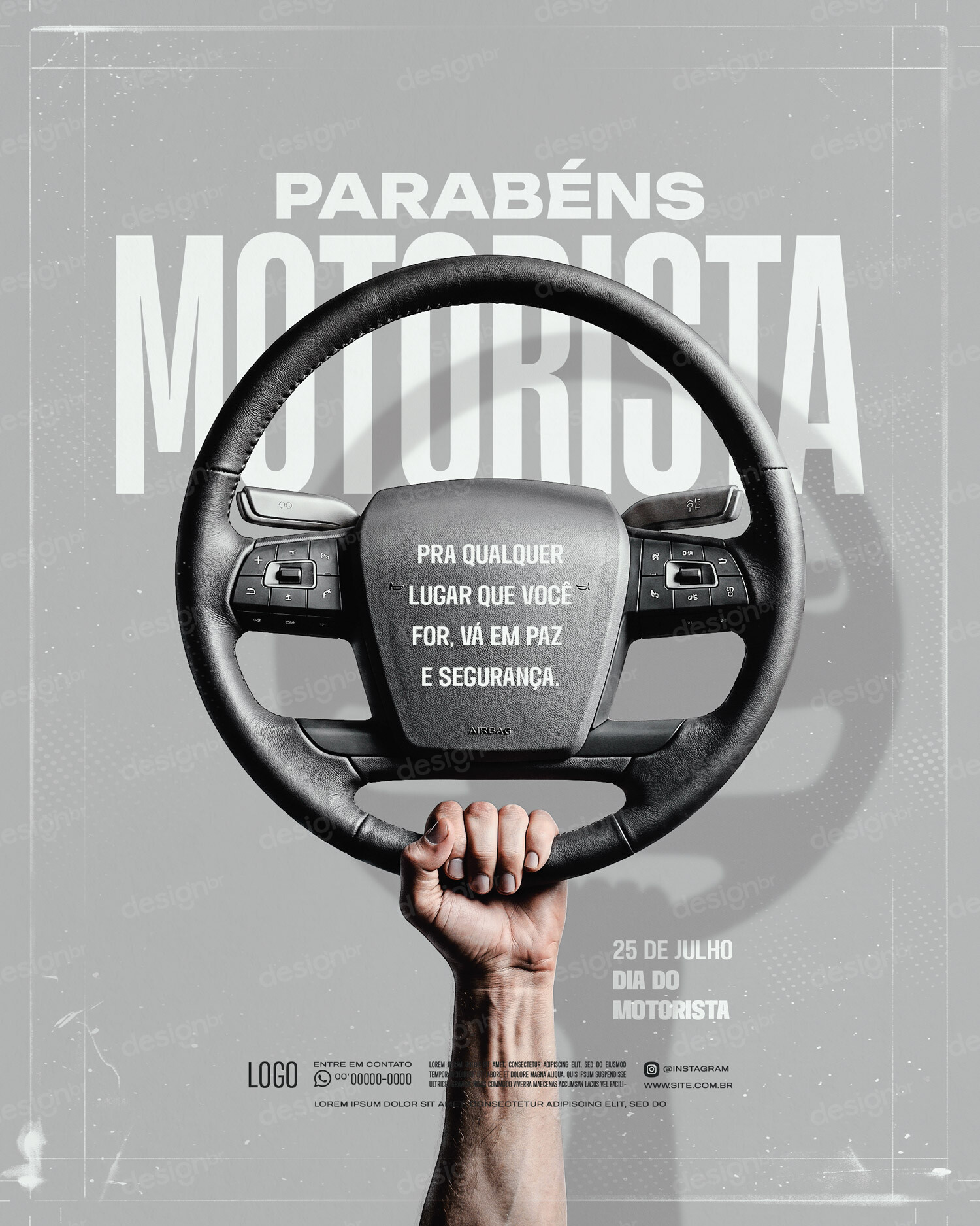 Feliz Dia do Motorista 25 de Julho Social Media PSD Editável Feliz Dia do Motorista 25 de Julho Social Media PSD Editável - Social Media - Dia Motorista; Motorista Profissional; Grati...