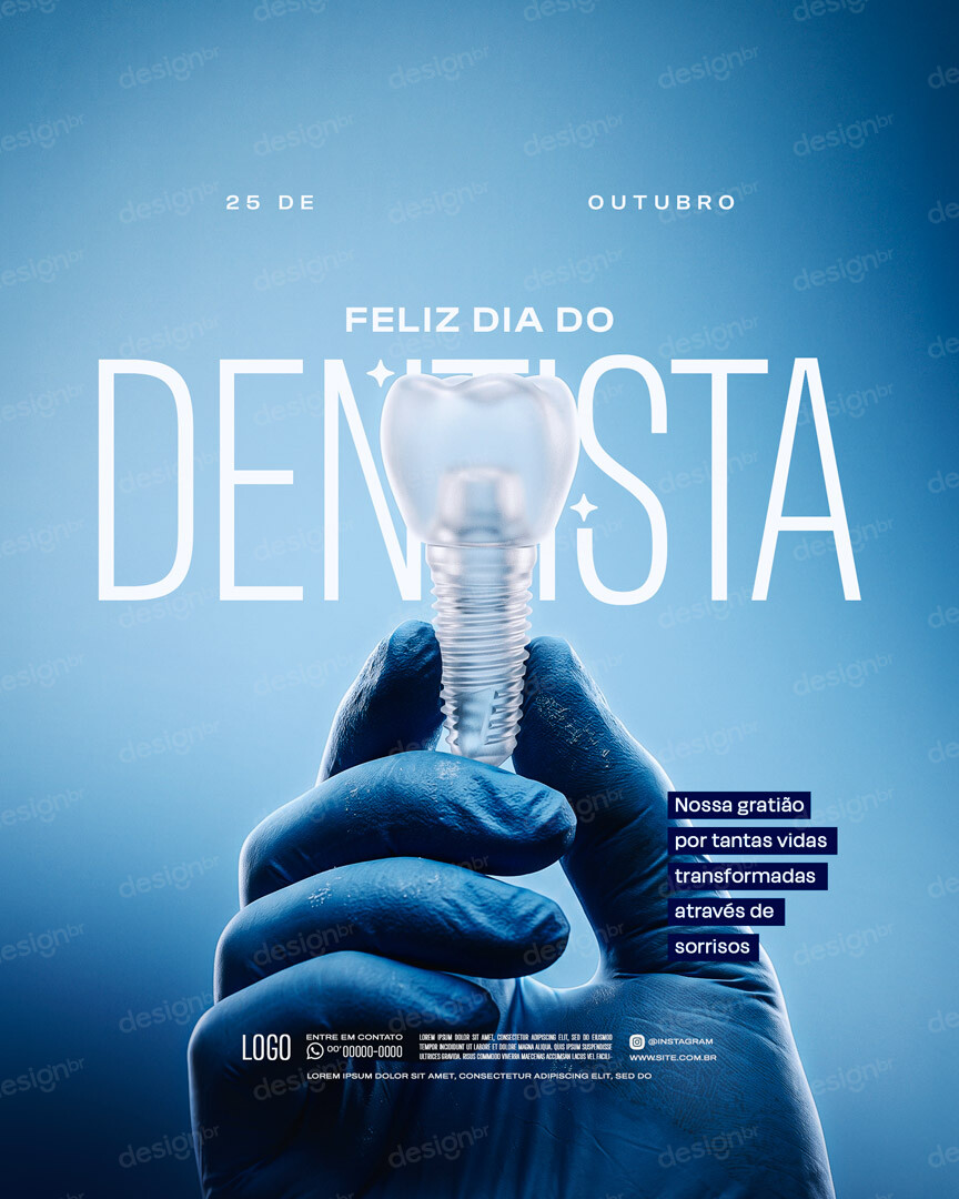 Dia Nacional do Dentista 25 de Outubro Social Media PSD Editável Dia Nacional do Dentista 25 de Outubro Social Media PSD Editável - Social Media - Dia Dentista; Dentista; Odontologia; Clí...