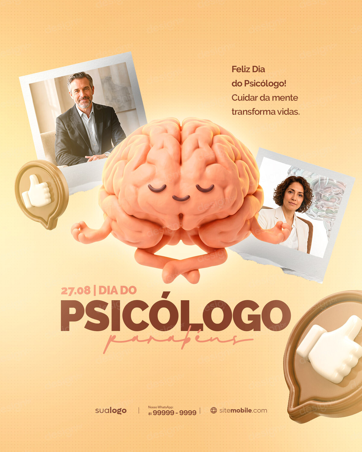 Feliz Dia do Psicólogo 27 de Agosto Social Media PSD Editável Feliz Dia do Psicólogo 27 de Agosto Social Media PSD Editável - Social Media - Dia Psicólogo; Saúde Mental; Cuidado Emocio...