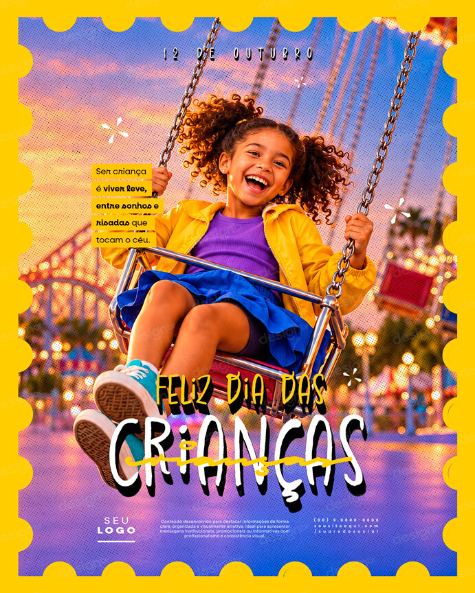 Feliz Dia Das Crianças 12 De Outubro Feed Social Media PSD Editável Feliz Dia Das Crianças 12 De Outubro Feed Social Media PSD Editável - Social Media - Dia Crianças; Kids; Diversão; Brincad...