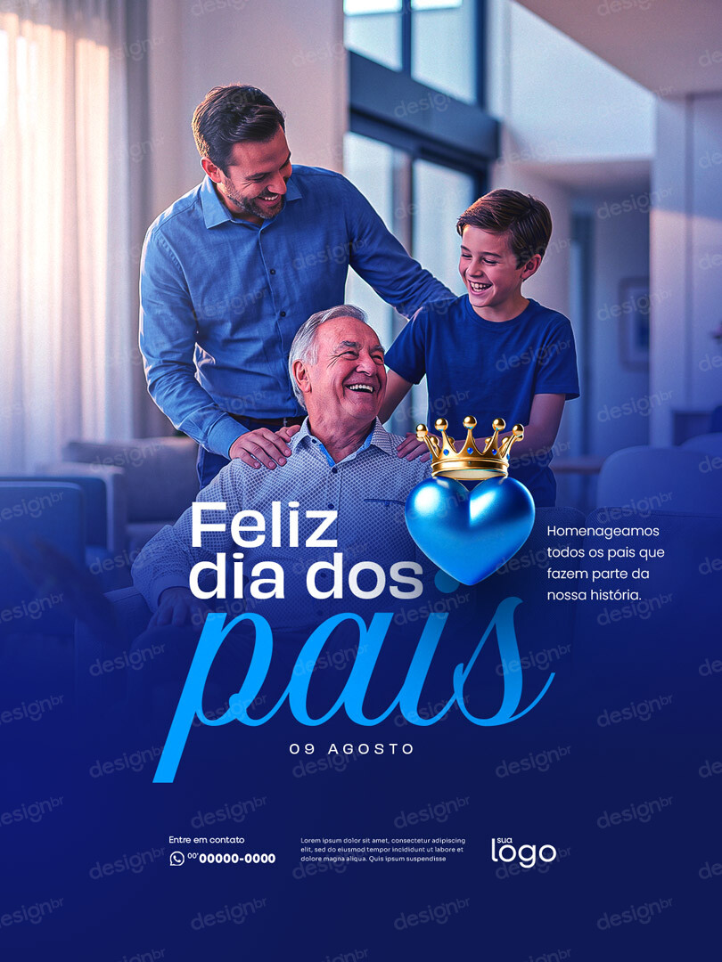 Feliz Dia dos Pais 09 de Agosto Social Media PSD Editável Feliz Dia dos Pais 09 de Agosto Social Media PSD Editável - Social Media - Dia Pais; Pai; Papai; Paizão; Paternidade; Amor...