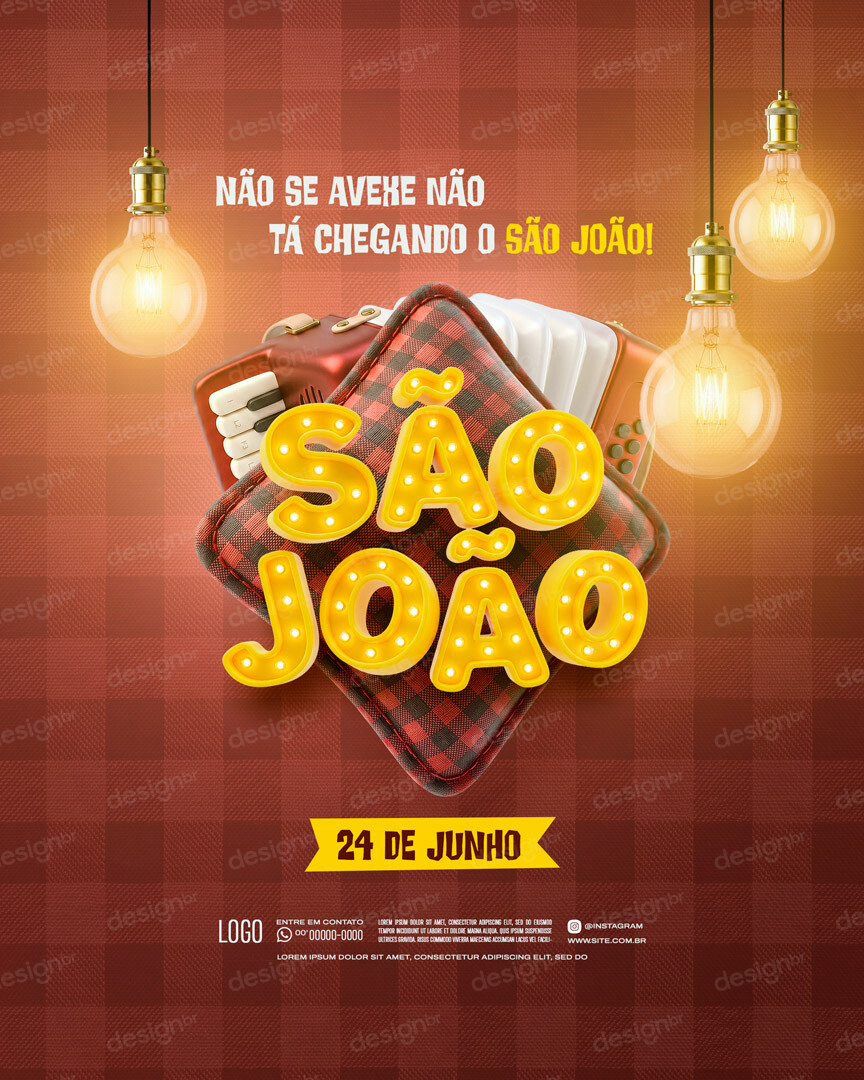 Feliz São João Festa Junina Social Media PSD Editável Feliz São João Festa Junina Social Media PSD Editável - Social Media - São João; Arraiá; Festa Junina; Post; Template;...