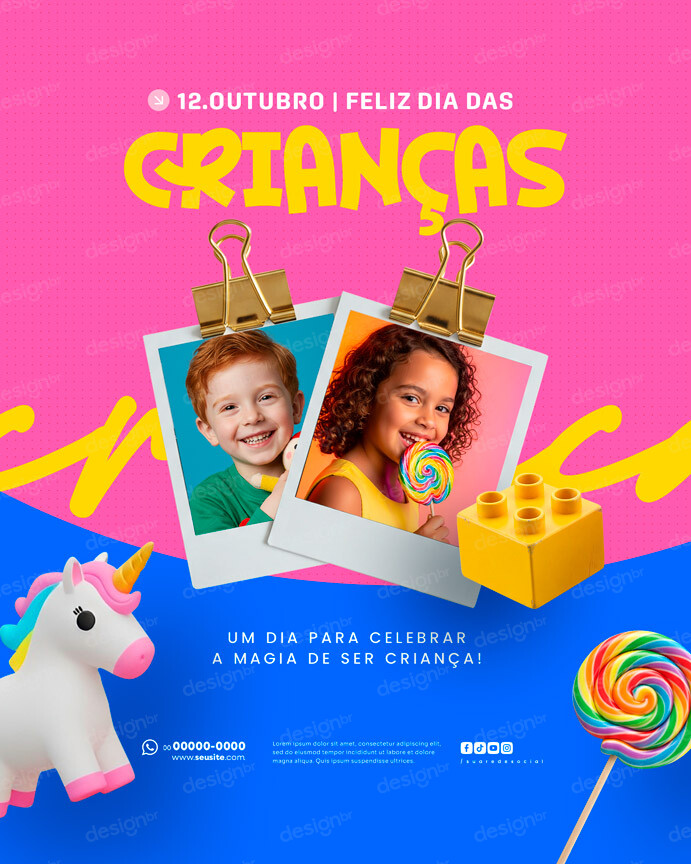 Feliz Dia Das Crianças 12 De Outubro Feed Social Media Psd Editável Feliz Dia Das Crianças 12 De Outubro Feed Social Media Psd Editável - Social Media - Dia Crianças; Kids; Diversão; Brincad...