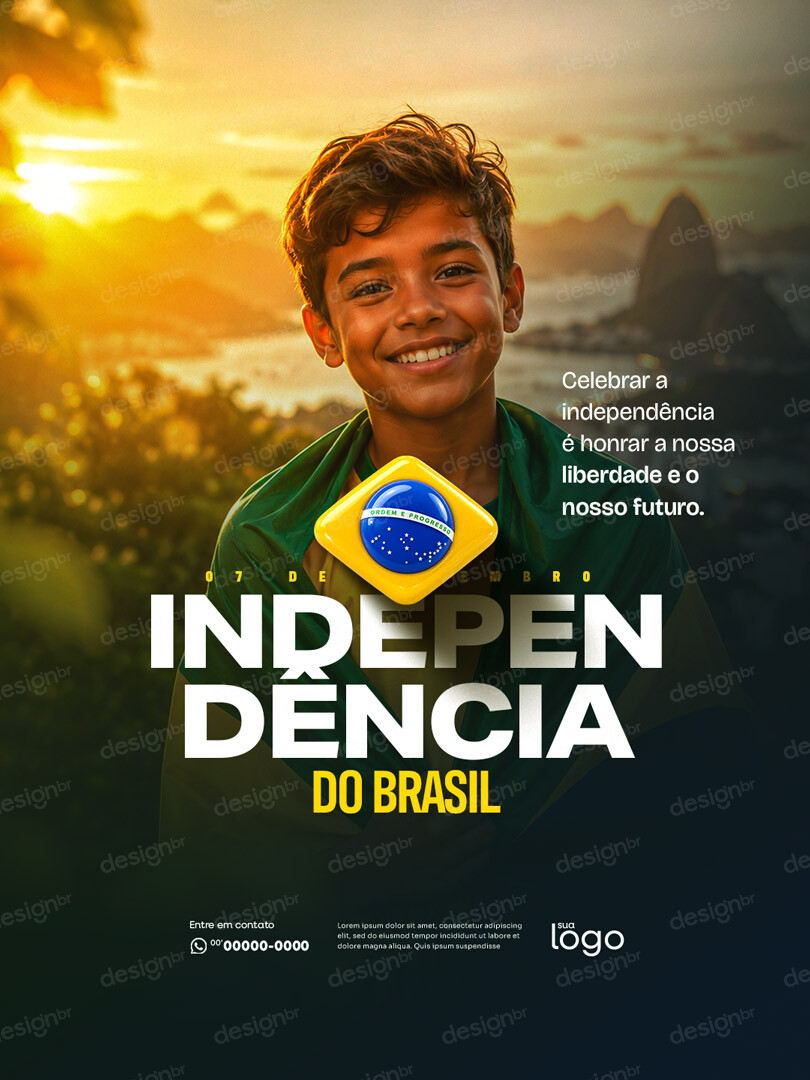 Dia da Independência do Brasil 07 de Setembro Social Media PSD Editável Dia da Independência do Brasil 07 de Setembro Social Media PSD Editável - Social Media - Dia Independência; 7 Setembro; In...