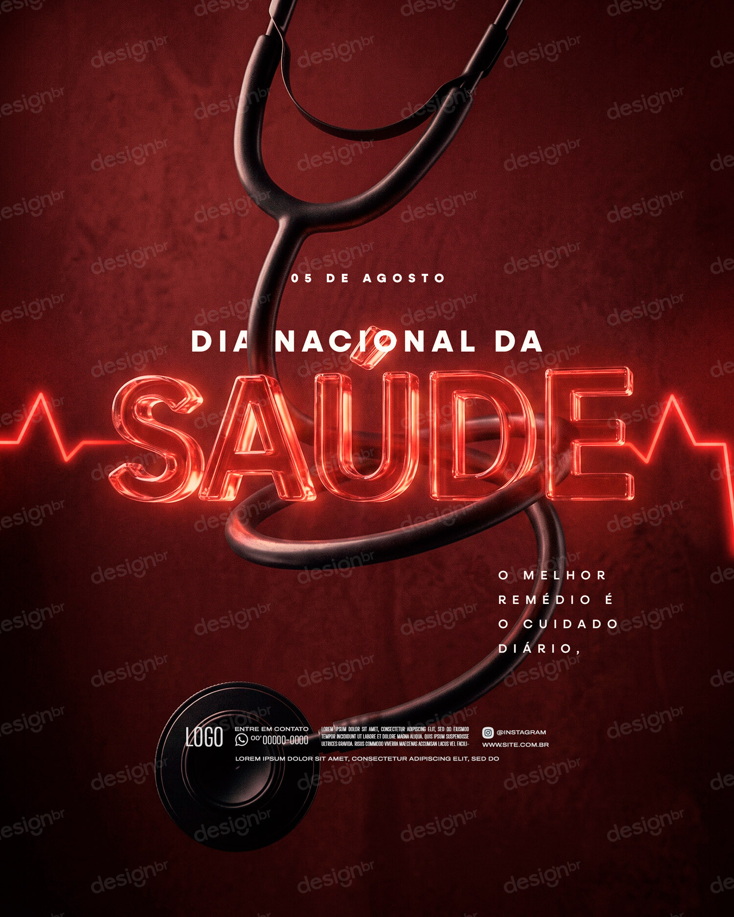 Dia Nacional da Saúde 05 de Agosto Social Media PSD Editável Dia Nacional da Saúde 05 de Agosto Social Media PSD Editável - Social Media - Dia Saúde; Saúde; Saúde Pública; Saúde Homem...