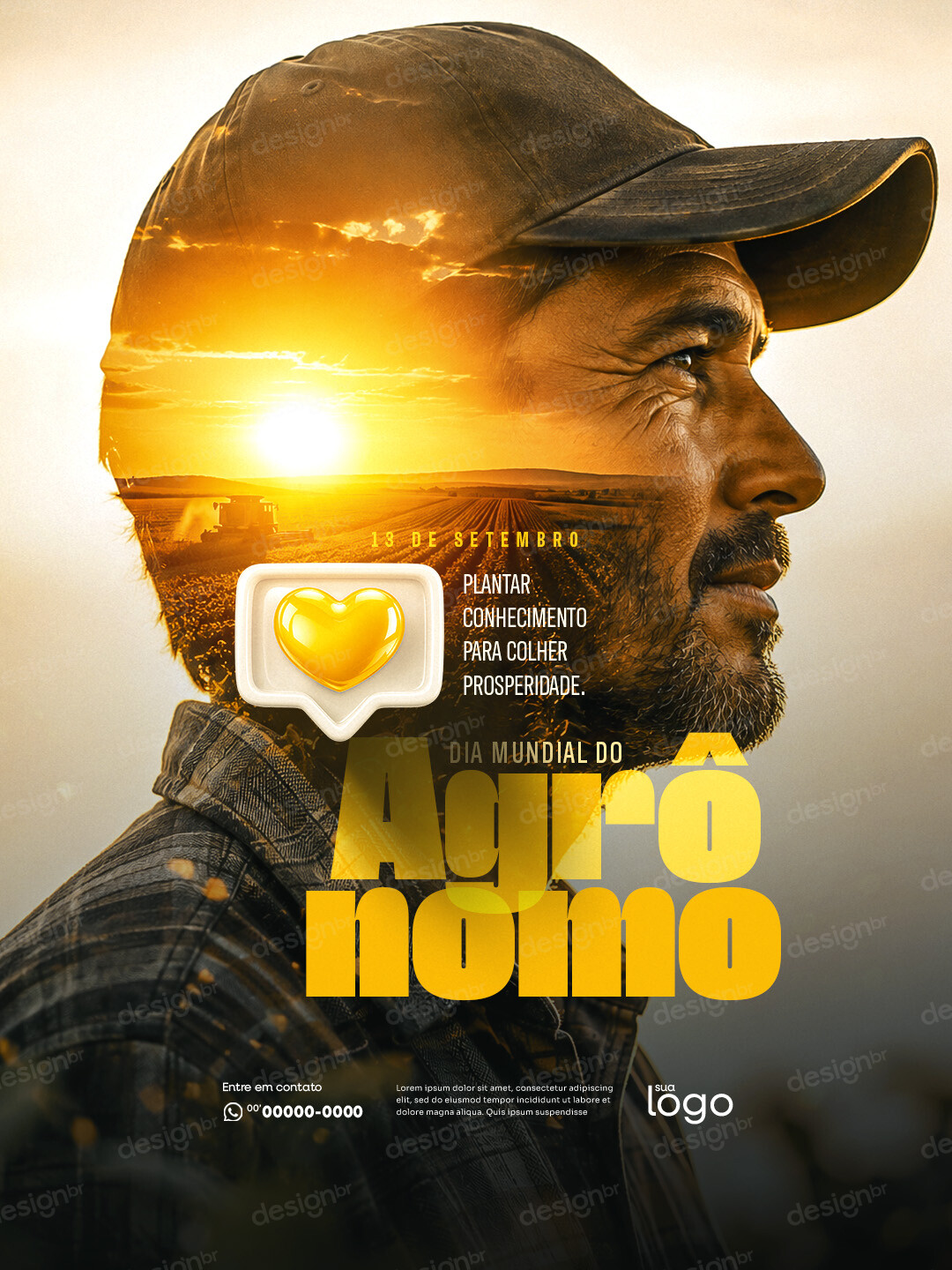 Dia Mundial do Agrônomo 13 de Setembro Social Media PSD Editável Dia Mundial do Agrônomo 13 de Setembro Social Media PSD Editável - Social Media - Dia Agrônomo; Agrônomo; Agronomia; Engen...
