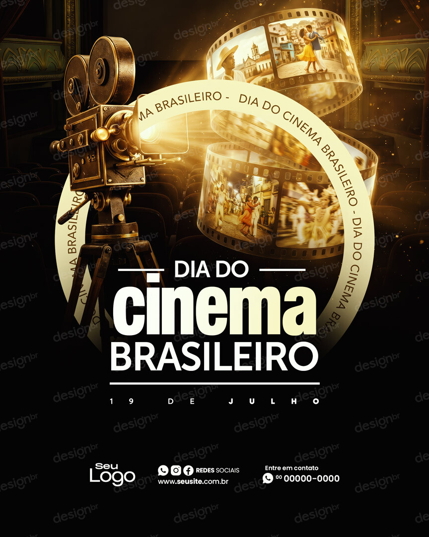 Dia do Cinema Brasileiro 19 de Junho Social Media PSD Editável Dia do Cinema Brasileiro 19 de Junho Social Media PSD Editável - Social Media - Cinema Brasileiro; Cinema; Cinema Nacional...