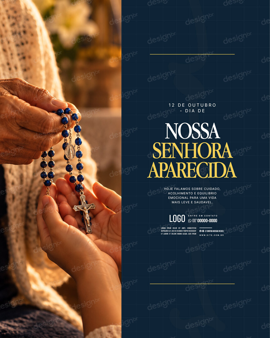 Dia de Nossa Senhora Aparecida 12 de Outubro Social Media PSD Editável Dia de Nossa Senhora Aparecida 12 de Outubro Social Media PSD Editável - Carrossel - Nossa Senhora; Santa; Padroeira Brasi...