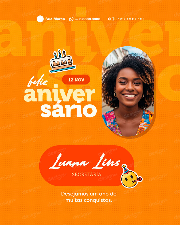 Feliz Aniversário Parabéns Funcionário Social Media PSD Editável Feliz Aniversário Parabéns Funcionário Social Media PSD Editável - Social Media - Aniversário Funcionário; Aniversário; Pa...