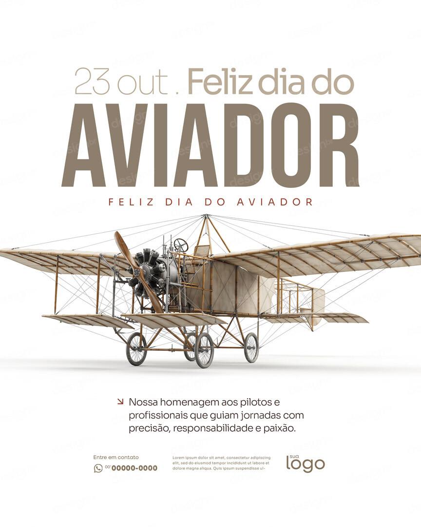 Dia do Aviador 22 de Outubro Social Media PSD Editável Dia do Aviador 22 de Outubro Social Media PSD Editável - Social Media - Dia Aviador; Aviação; Piloto Avião; Aeronave; A...