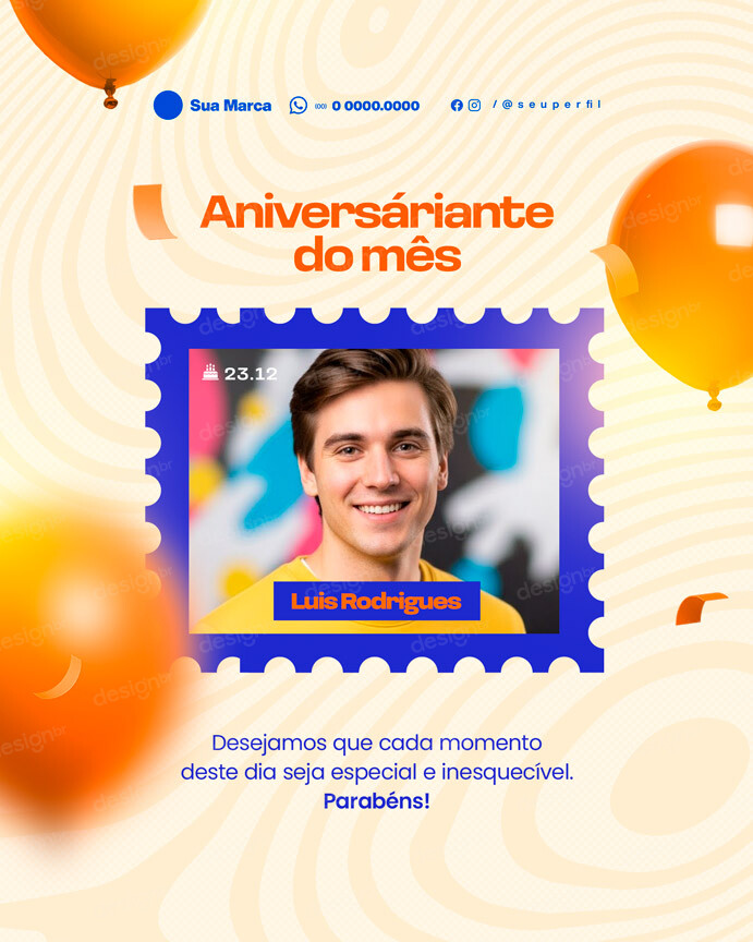 Feliz Aniversário Parabéns Funcionário Social Media PSD Editável Feliz Aniversário Parabéns Funcionário Social Media PSD Editável - Social Media - Aniversário Funcionário; Aniversário; Pa...