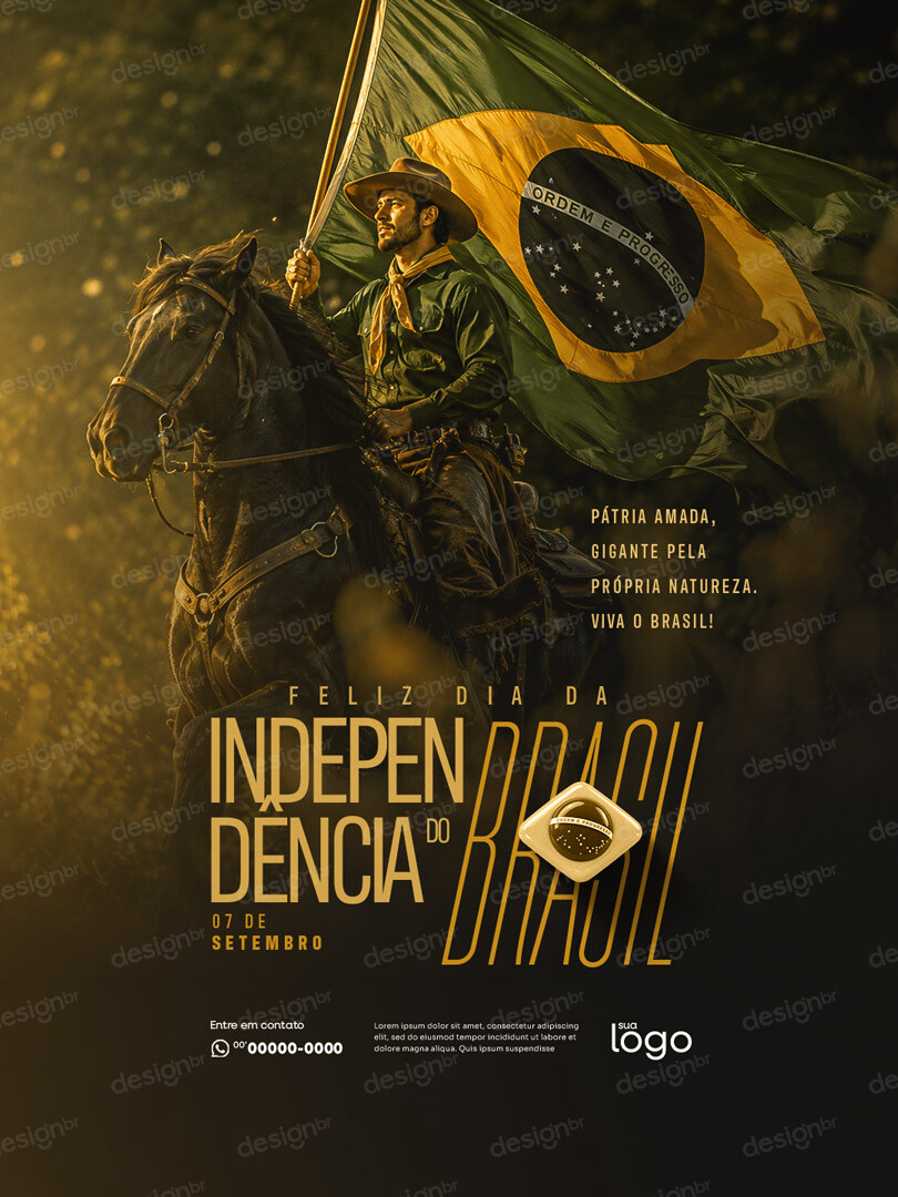 Dia da Independência do Brasil 07 de Setembro Social Media PSD Editável Dia da Independência do Brasil 07 de Setembro Social Media PSD Editável - Social Media - Dia Independência; 7 Setembro; In...