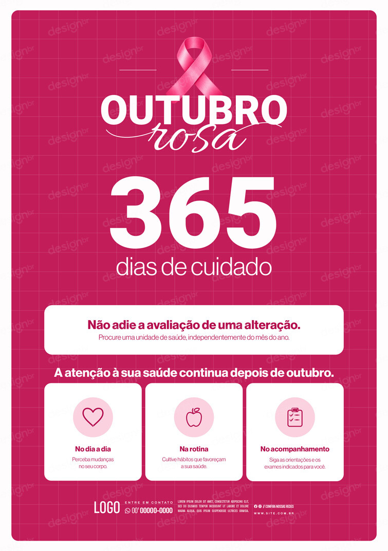 Outubro Rosa Folder A5 de Conscientização e Prevenção ao Câncer de Mama PSD Editável Outubro Rosa Folder A5 de Conscientização e Prevenção ao Câncer de Mama PSD Editável - Social Media - Outubro Rosa; Câncer...