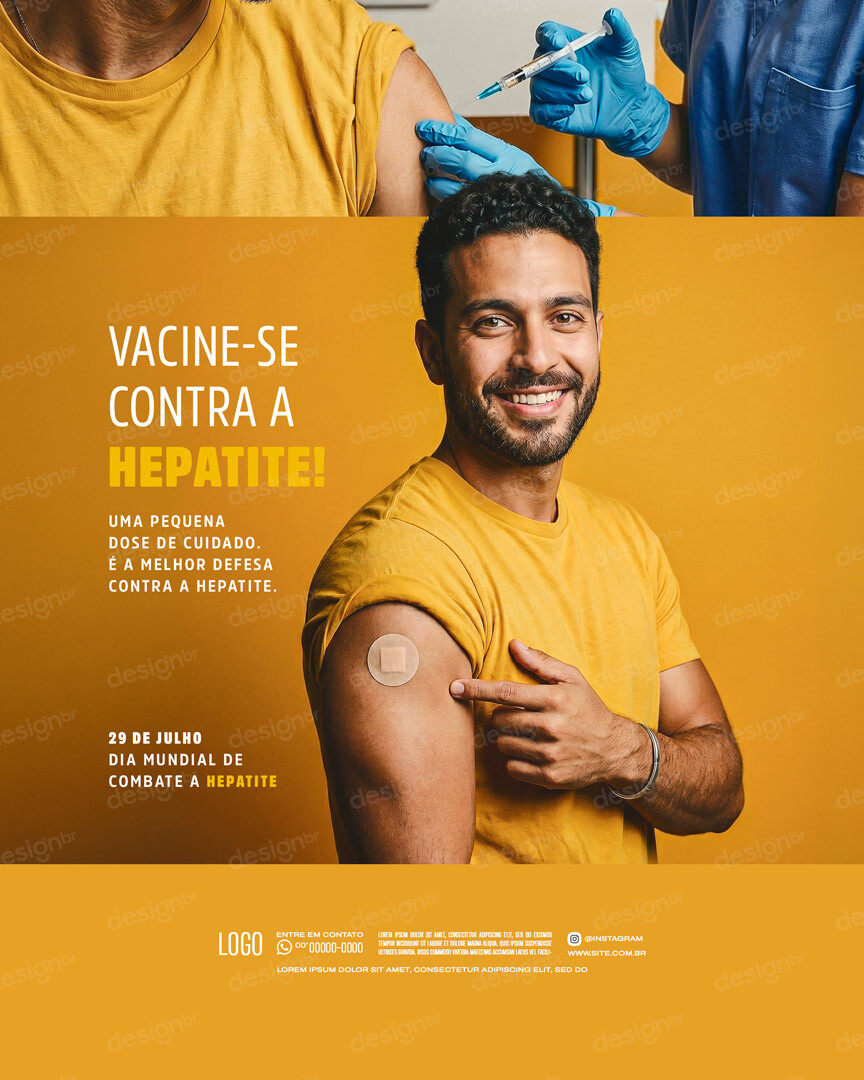 Dia Mundial de Luta Contra as Hepatites Virais 28 de Julho Social Media PSD Editável Dia Mundial de Luta Contra as Hepatites Virais 28 de Julho Social Media PSD Editável - Social Media - Julho Amarelo; Consc...