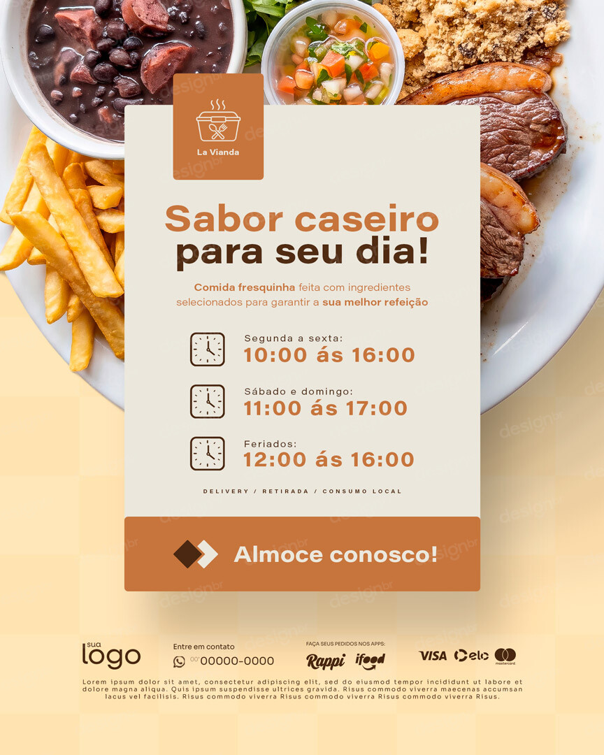 Sabor Caseiro Marmitaria Marmitex Social Media PSD Editável Sabor Caseiro Marmitaria Marmitex Social Media PSD Editável - Coleção - Marmitaria; Marmita; Marmitex; Restaurante; Com...
